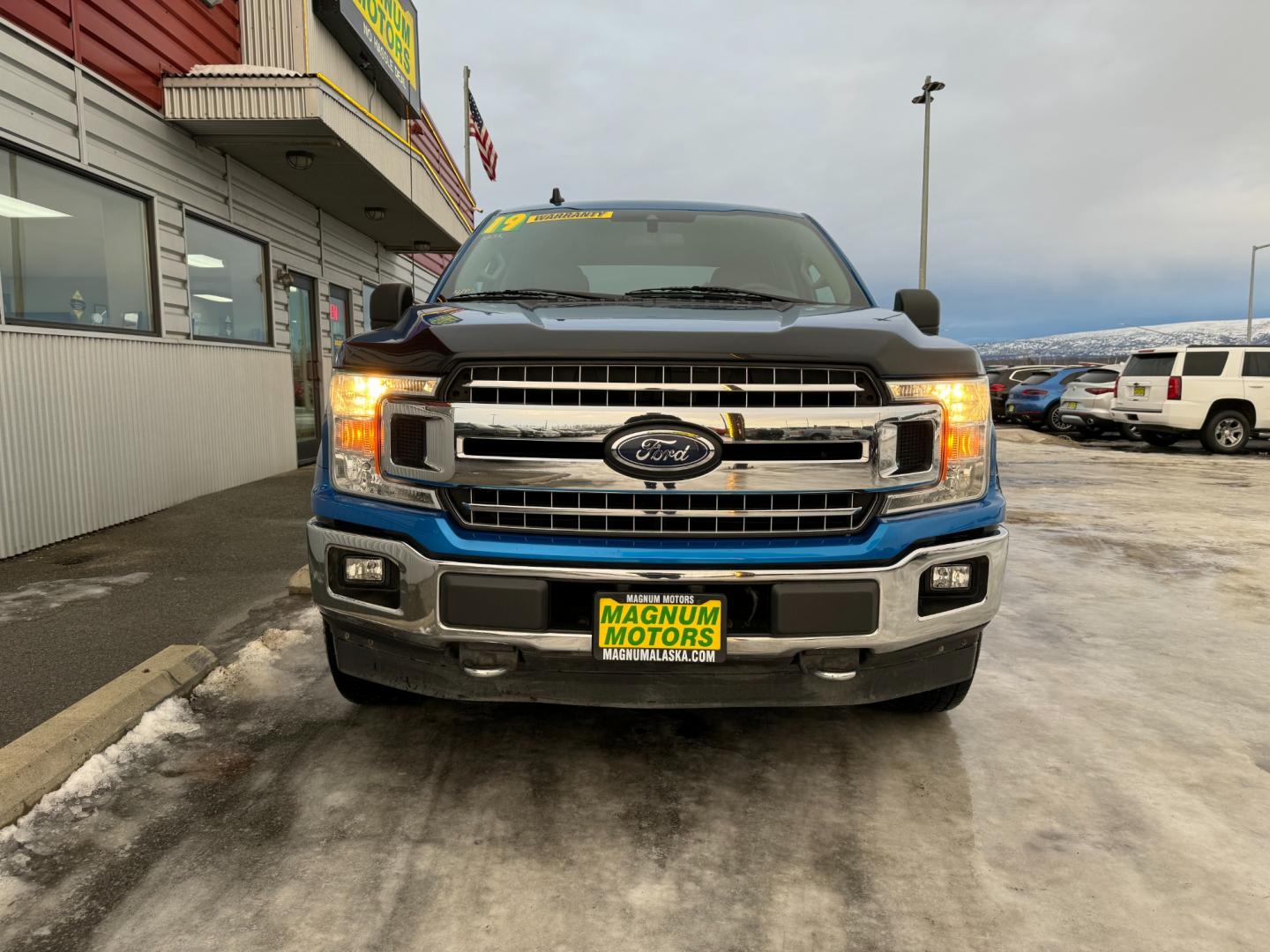 2019 Blue /Gray Ford F-150 XLT (1FTFW1E53KF) with an 5.0 XLT engine, 10-Speed Automatic transmission, located at 1960 Industrial Drive, Wasilla, 99654, (907) 274-2277, 61.573475, -149.400146 - Photo#8